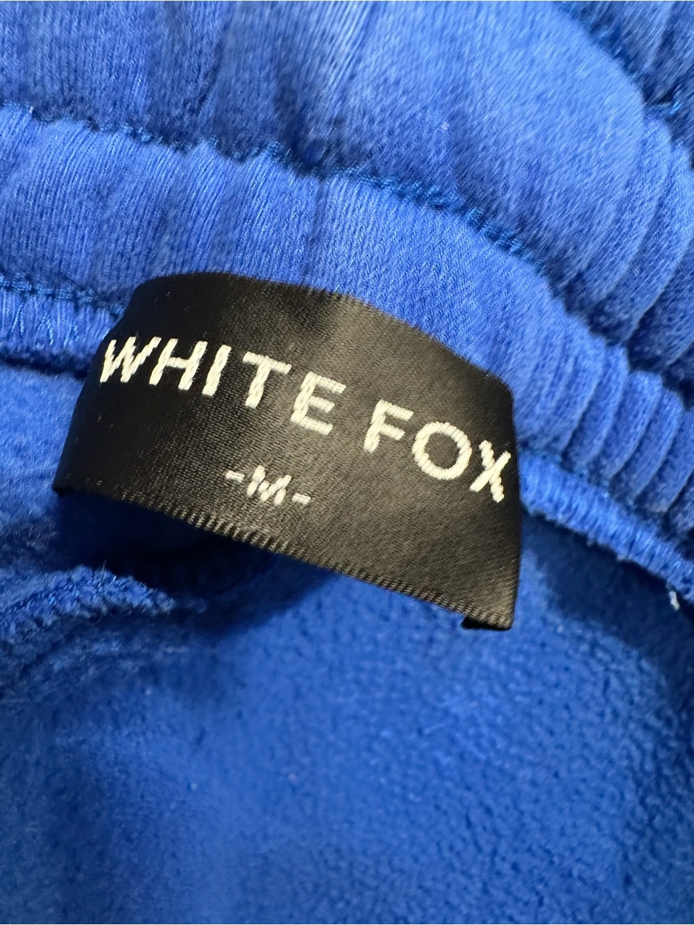 White Fox💙Signature Script Sweatshirt And Short Set Electric Blue (L top M bot) - Picture 3 of 6